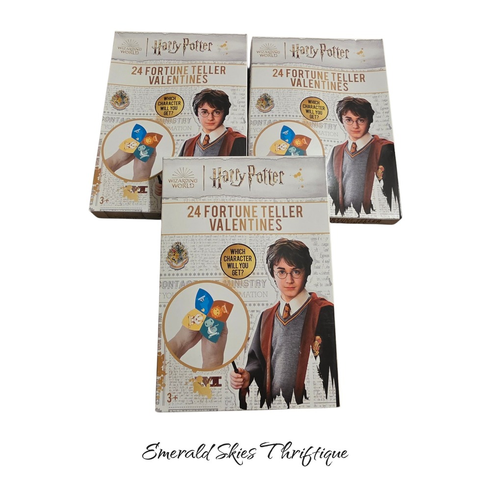 Harry Potter fortune teller Valentine's card, box lot of 3. New. Free shipping